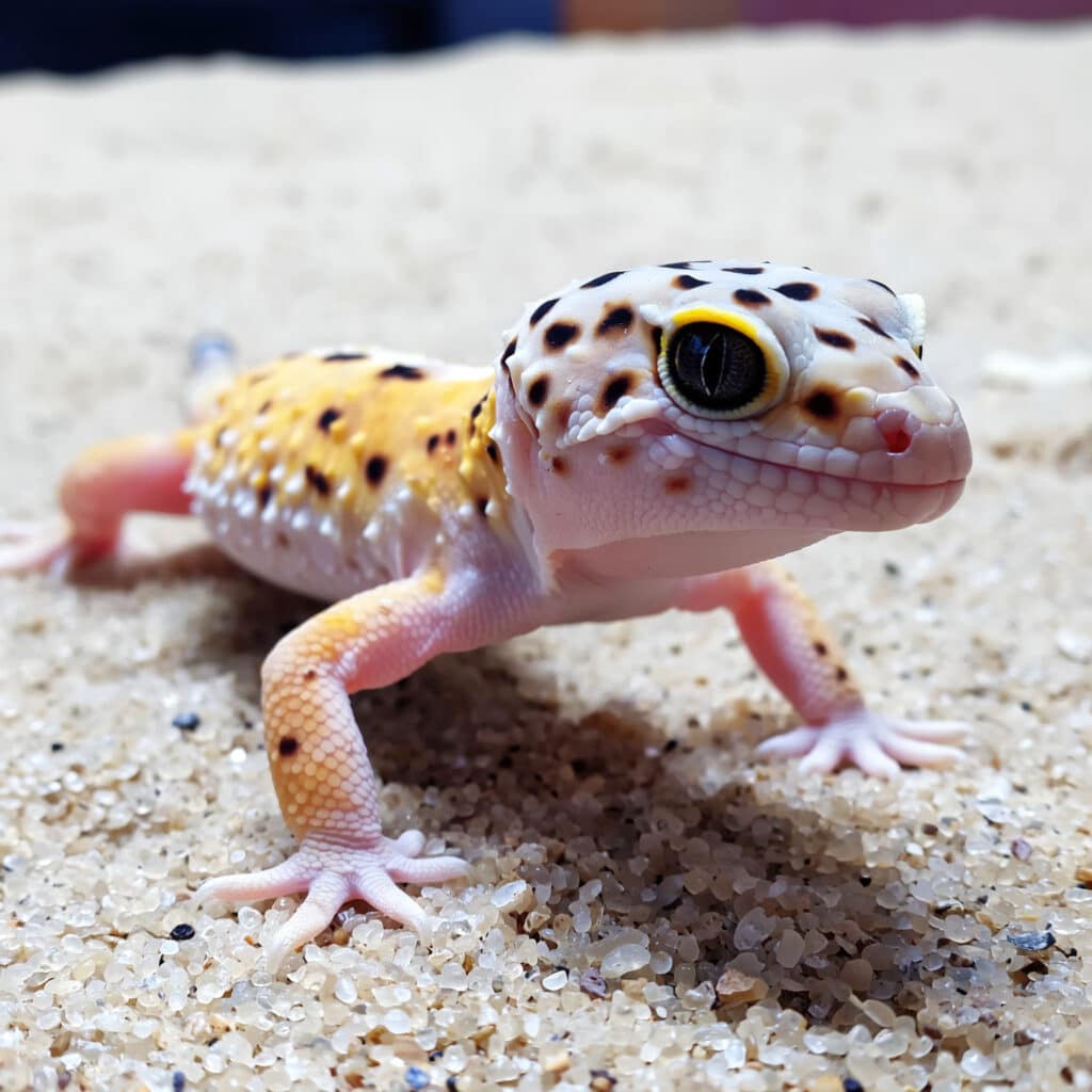 leopard gecko impaction risk sand substrate