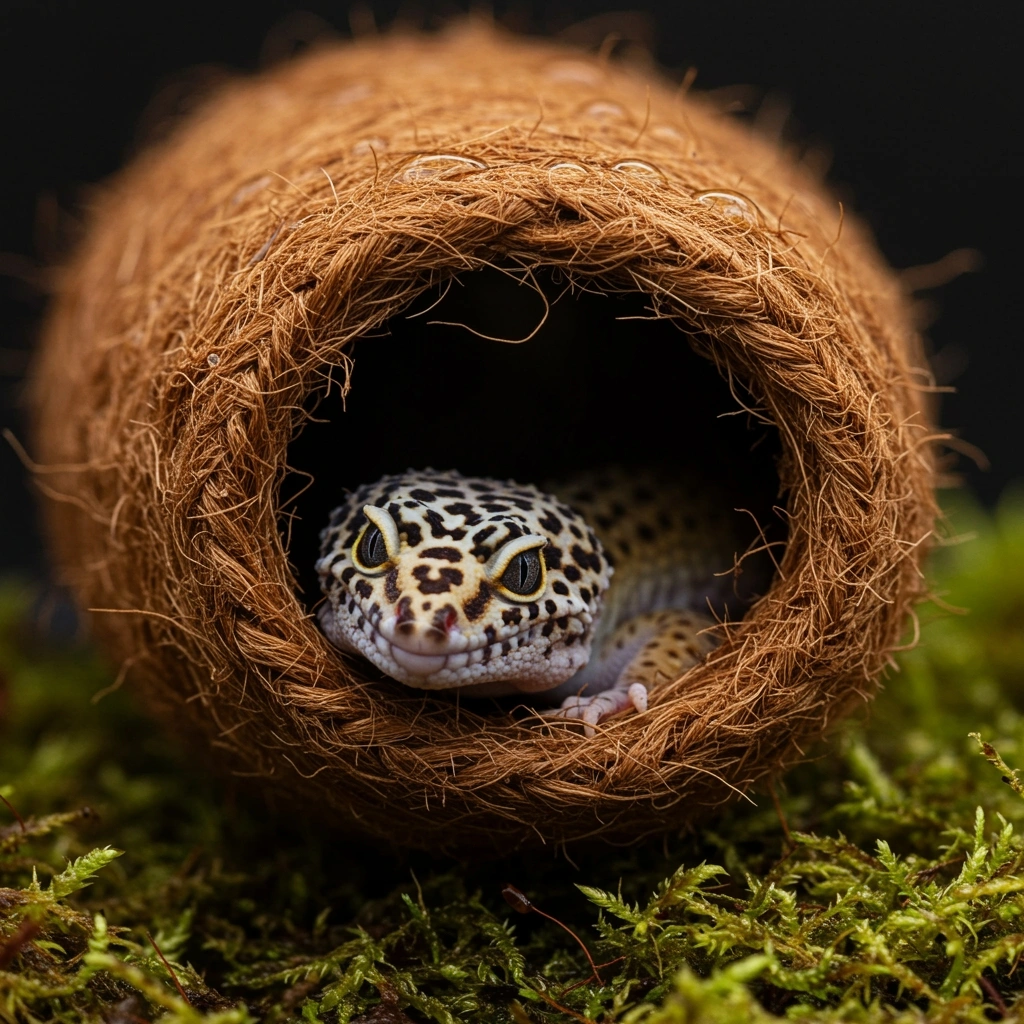 leopard gecko moist hide setup